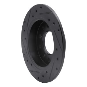 Hyundai Tiburon Brake Rotor (1) - Rear Right - R1 Concepts - Drilled & Slotted - Black - `03-`08